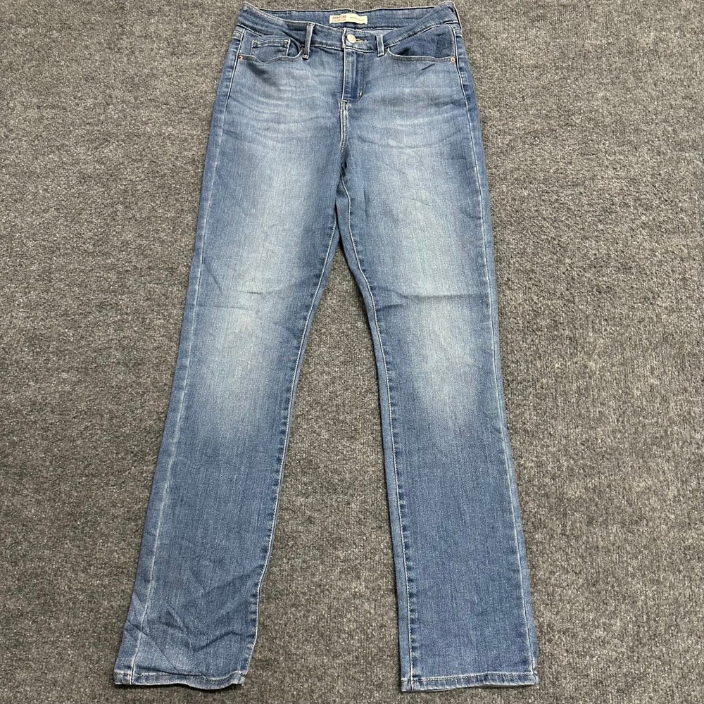 Signature Levi Strauss Jeans Womens Size 6M W28 Blue Mid Rise Straight Denim